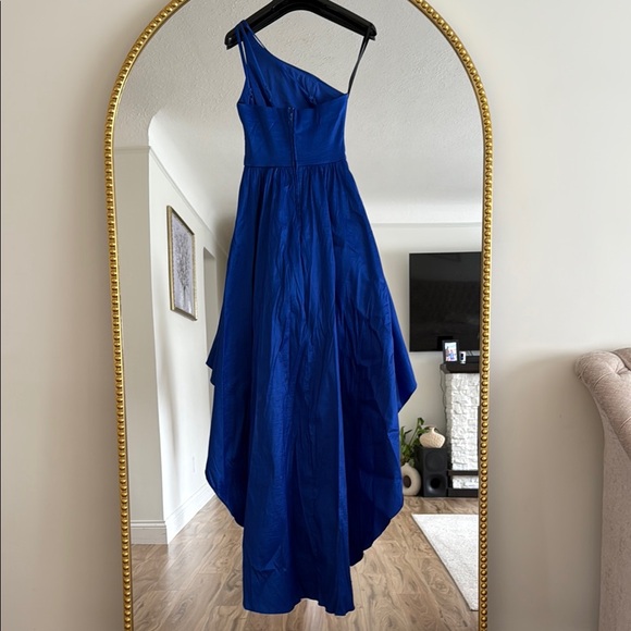 B Darlin Blue One Shoulder Dress - Picture 5 of 9